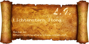 Lichtenstern Ilona névjegykártya