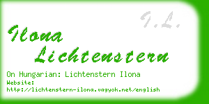 ilona lichtenstern business card